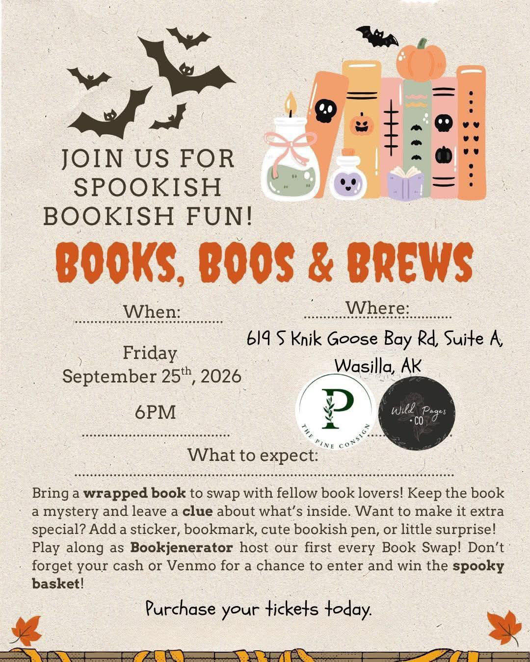 Book Swap - Books, Boos & Brews